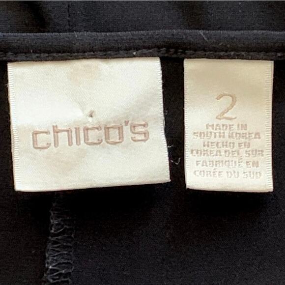 Chico’s Leopard Black Block Print Blouse Top Shirt Women’s Size 2 (U.S. XL / 16) - Picture 8 of 10